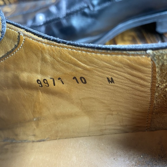 Magnanni for Neiman Marcus 9971 Black Leather Derby Lace Up Shoes Men Size 10 M - Picture 9 of 10